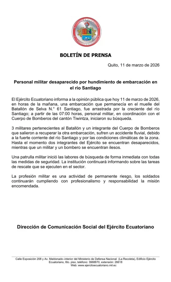 BOLETÍN DE PRENSA DESAPARECIDOS