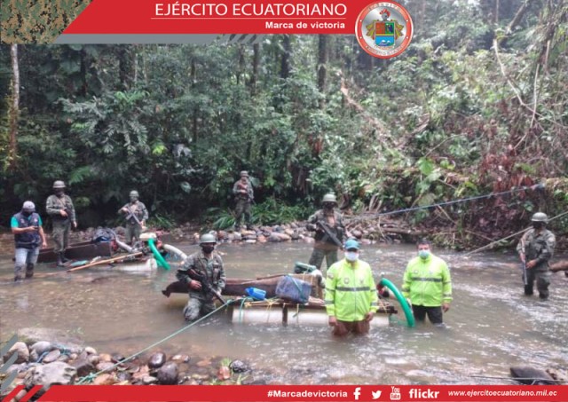 Brigada Napo encontró campamento de minería ilegal