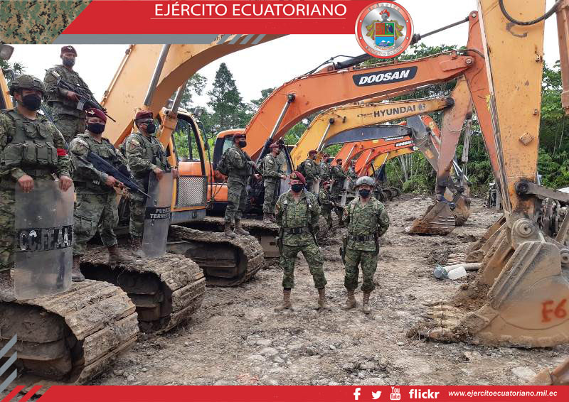 Fuerzas Armadas continúan con acciones contra la minería ilegal en Yutzupino