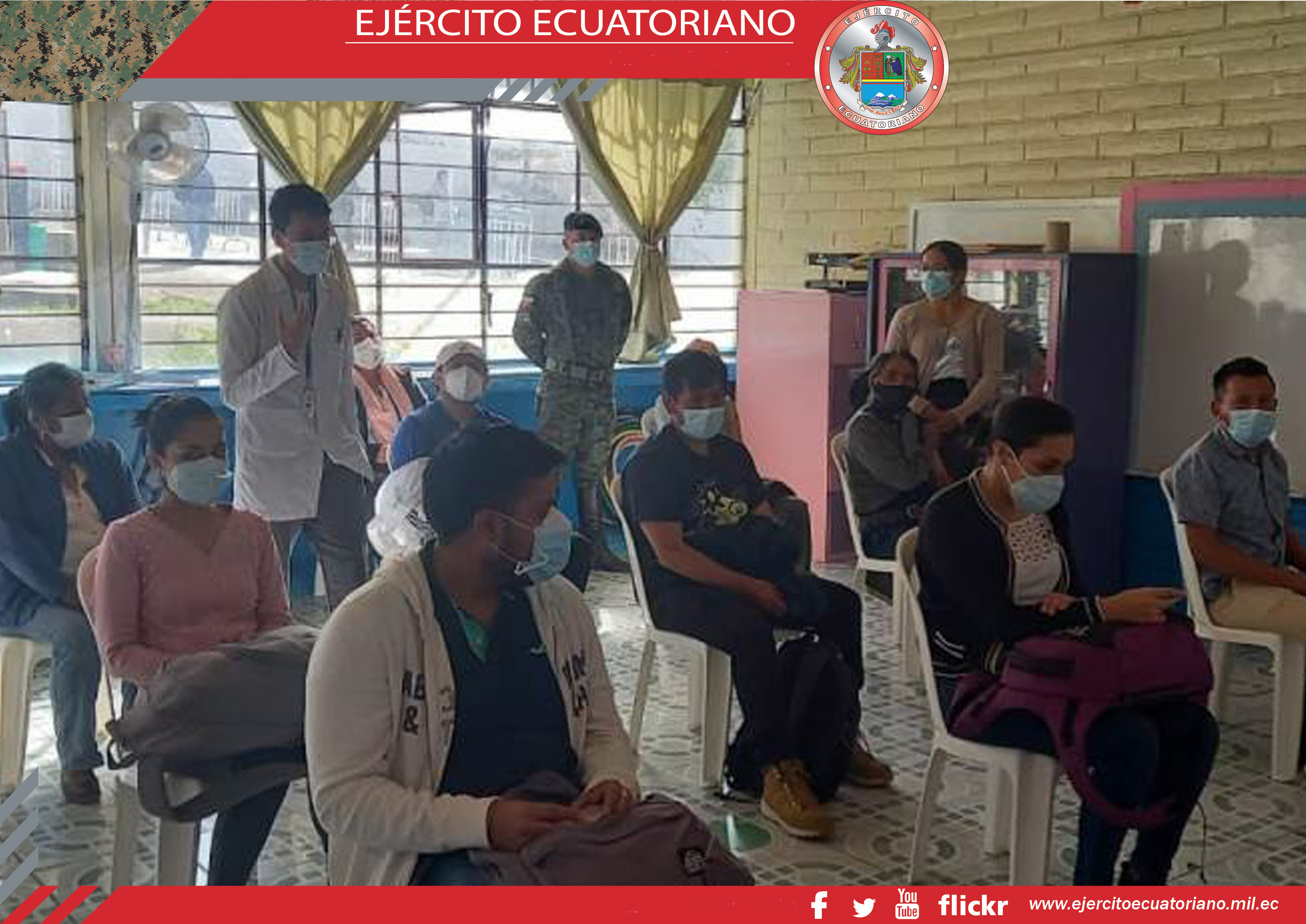 Brigada Andes contribuye con el proceso de vacunación en Imbabura