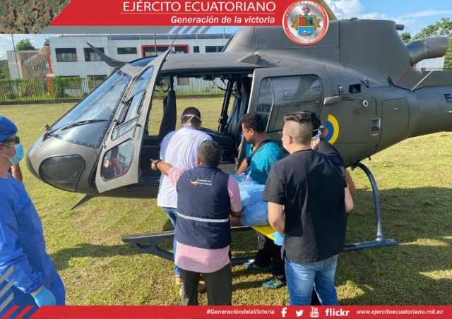 Fuerzas Armadas realizan vuelo aeromédico en Orellana