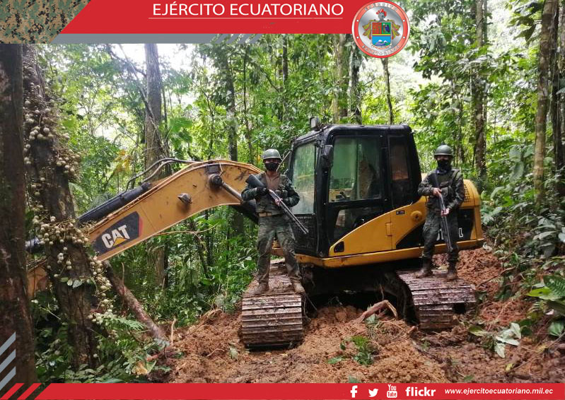 Brigada Napo encontró material que era usado en actividades de minería ilegal