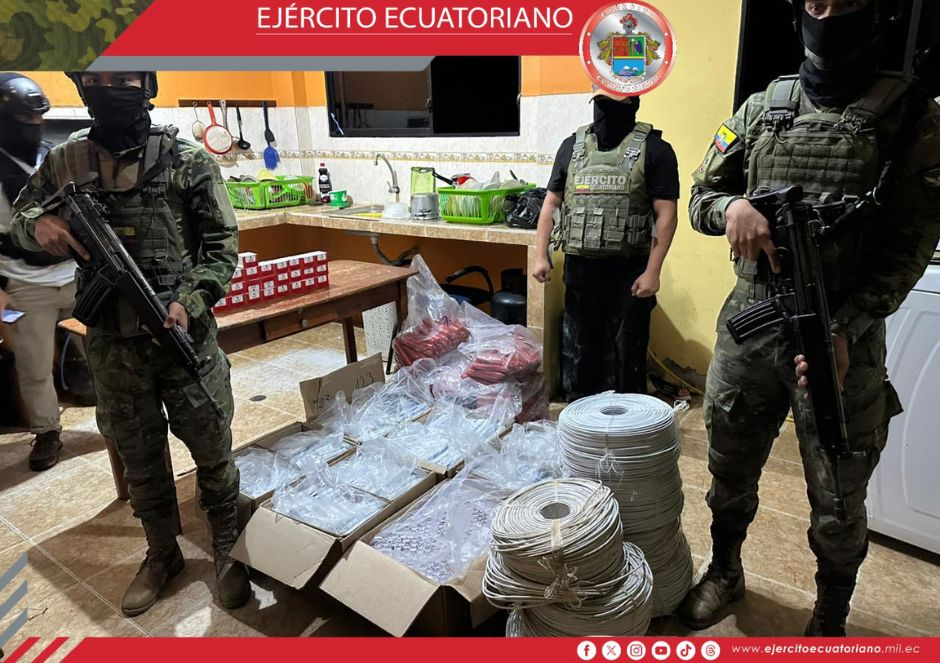 Decomiso de explosivos en Zamora Chinchipe