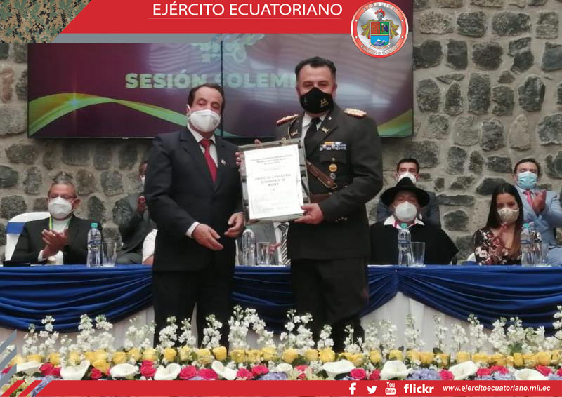 Grupo de Caballería Blindada N.° 32 Azuay recibió reconocimiento en el cantón Baños