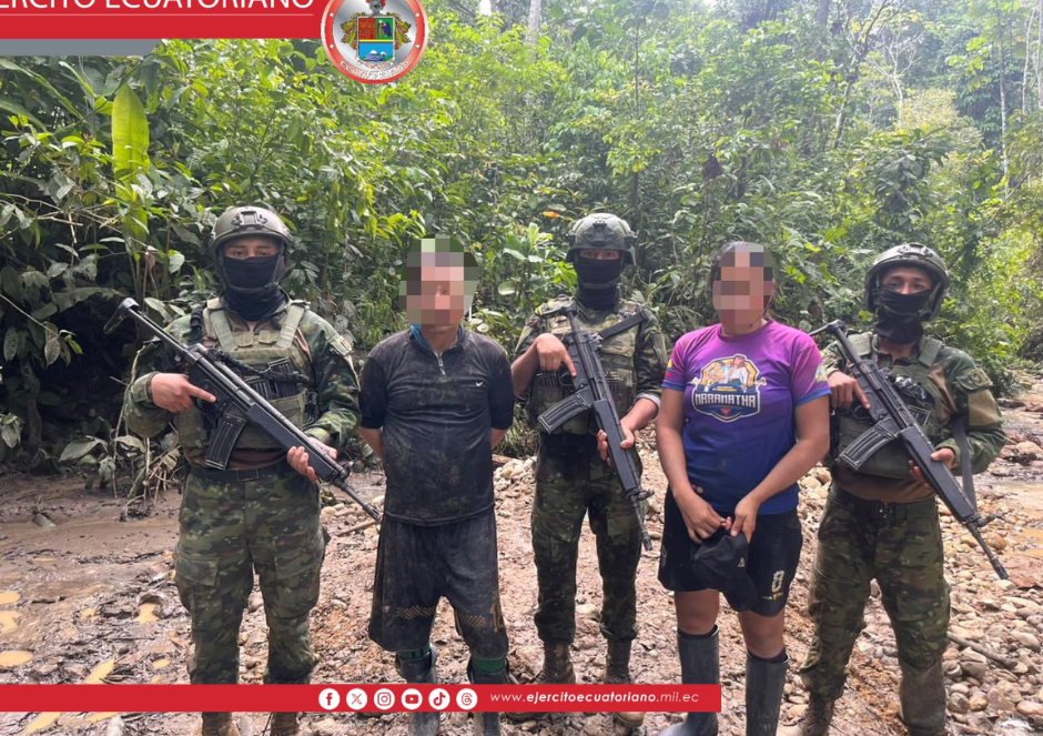 Ejército Ecuatoriano desarticula campamentos de minería ilegal en Cascales