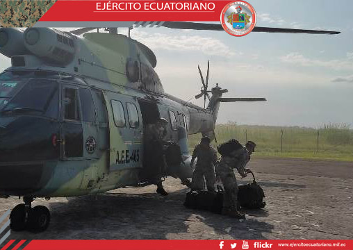 Aviación del Ejército realizó traslados del personal a destacamentos en la Amazonía del Ecuador