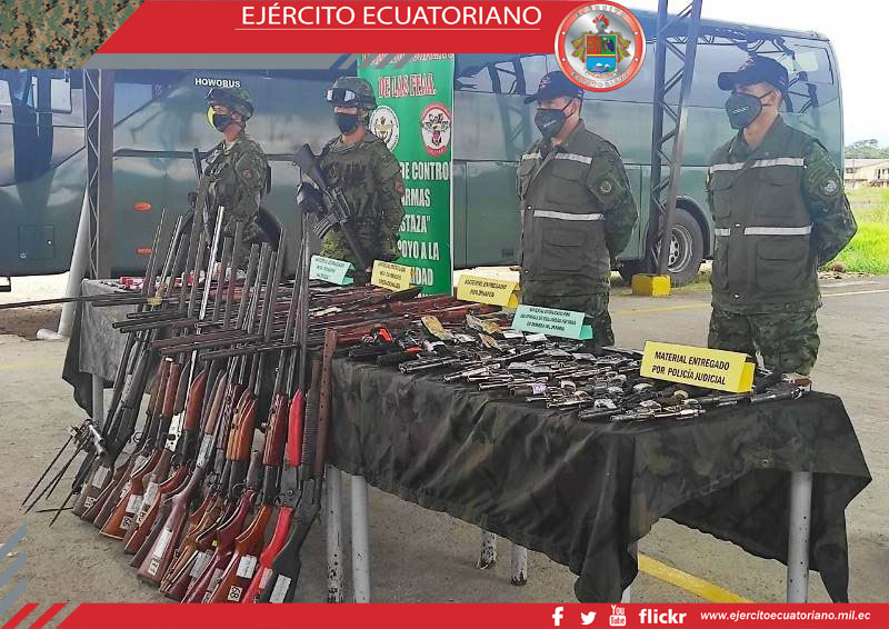 Brigada Pastaza presentó los resultados de las operaciones de control de armas, municiones y explosivos