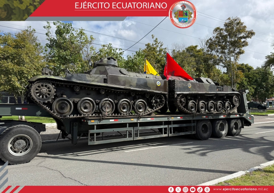 Ejército Ecuatoriano refuerza la seguridad en Los Ríos con vehículos blindados VCI