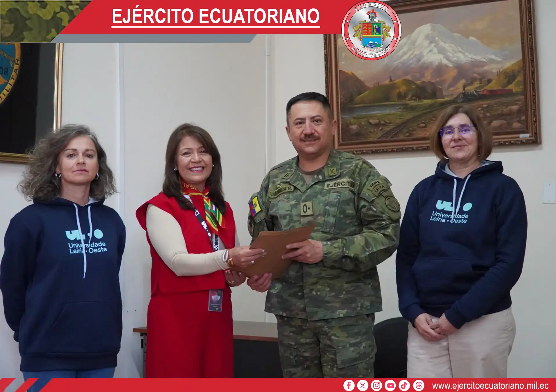 Colegio Militar Eloy Alfaro fortalece cooperación académica con universidad de Portugal