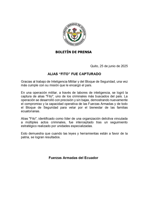 BOLETÍN CAPTURA DE FITO