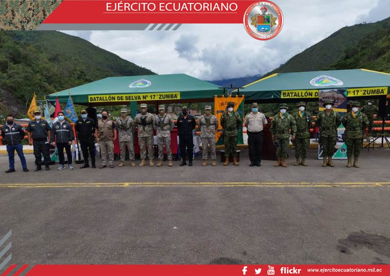 Personal militar de los ejércitos de Ecuador y Perú coordinan acciones de seguridad en la frontera