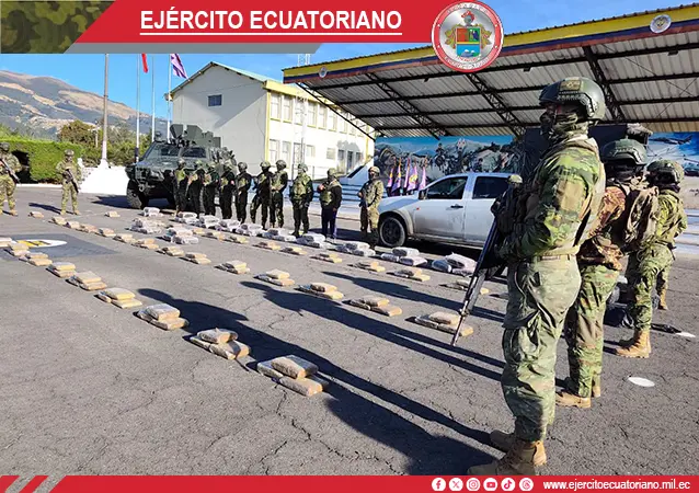 Militares decomisaron media tonelada de marihuana en Pichincha