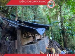 Efectivos militares neutralizan infraestructura utilizada para minería ilegal en el norte del país